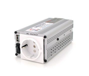 Інвертор напруги Mervesan MSI-300-12 (300W) 12/220V approximated 1Shuko USB клеми + затискачі Q16 U_28976 фото