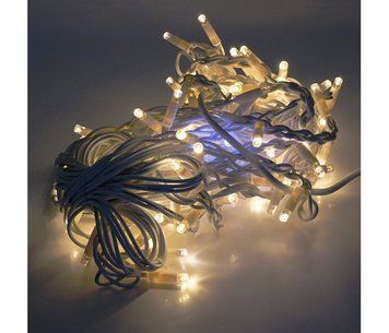 Гірлянда бахромою 120 LED White Hot, біла ізоляція, вулична, 5x0.7м U_23617 фото
