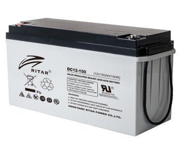 Аккумуляторная батарея AGM RITAR DC12-150, Gray Case, 12V 150Ah (483х170х241), 44 kg ,Q1/24 U_09843 фото