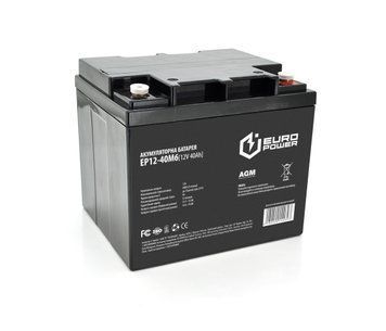 Акумуляторна батарея EUROPOWER AGM EP12-40M6 12V 40Ah (196х165х173) U_14269 фото