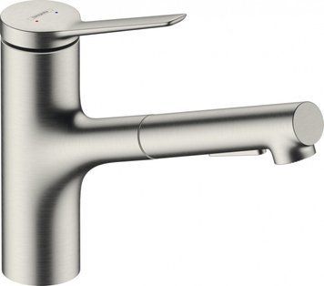 Змішувач для кухні Hansgrohe Zesis M33, довж.виливу - 219мм, витяжний, 1важіль, KM150, сталь RC_74800800 фото