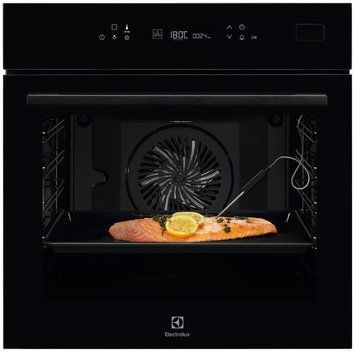 Electrolux Духова шафа електрична, 70л, А+, пара, дисплей, конвекція, ф-ція пароварки, чорний RC_EOB7S31Z фото