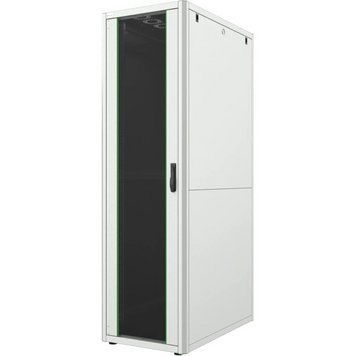 Шафа 19", 42U, GTN, скляні двері, 600x1000 мм, максимально 1000 кг, сірий MIRSAN RC_MR.GTN42U61DE.02 фото
