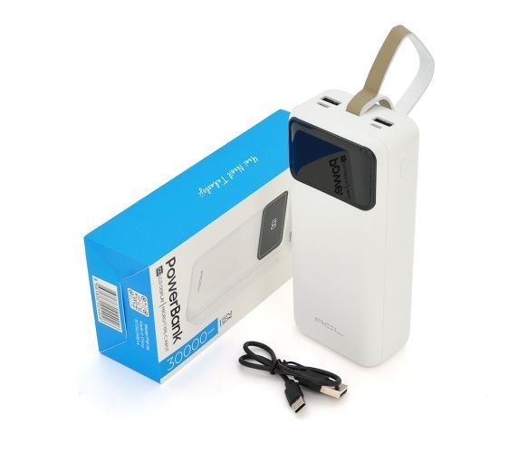 Повербанк ACL PW-88 30000mAh, TypeC + Micro, White, Box U_37713 фото