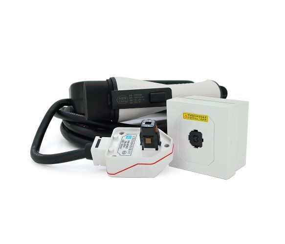 Зарядний пристрій електромобіля DC: 220V/32A, довжина кабелю 5 м, IP67, LED-індикація, з перемикачем, роз'єм GB/T U_20556 фото