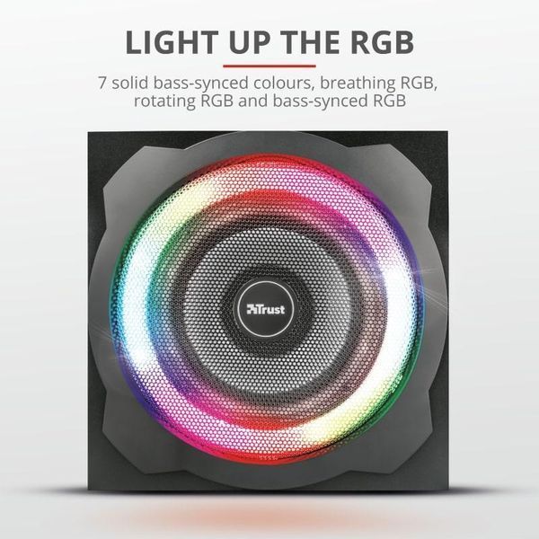 Акустична система Trust GXT 629 Tytan 2.1, 60Вт, AUX, RGB, чорний RC_22944_TRUST фото