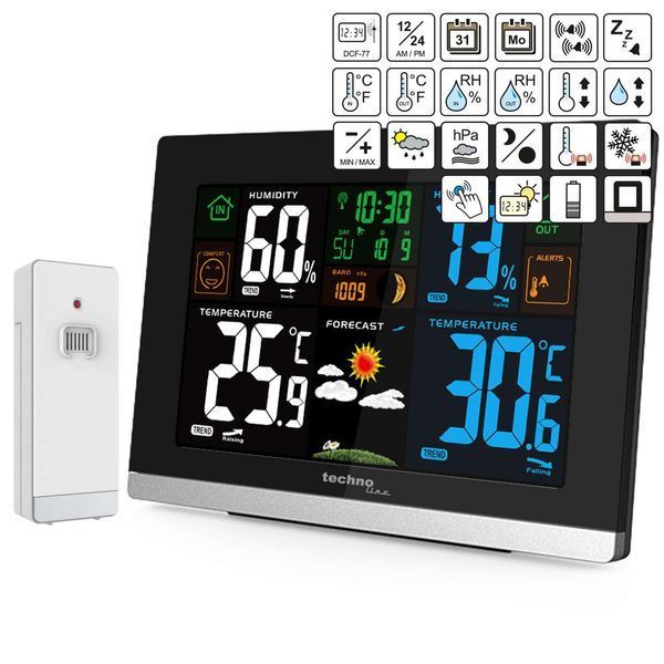 Метеостанція Technoline WS6462 Black (WS6462) (без акумулятора та зарядного пристрою) DS_DAS301179 фото