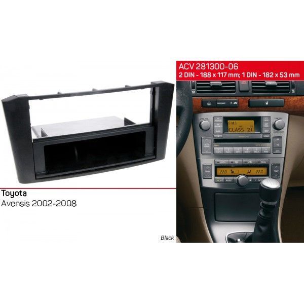 Перехідна рамка ACV 281300-06 для Toyota Avensis 2002-2008 AV_281300-06 фото