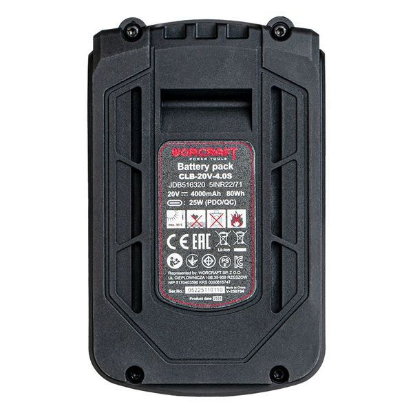 Акумуляторна батарея WORCRAFT CLB-20V-4.0S WM_13330 фото