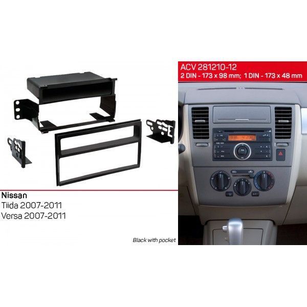 Переходная рамка ACV 281210-12 для Nissan Tiida 2007-2011,&nbsp;Versa 2007-2011 AV_281210-12 фото