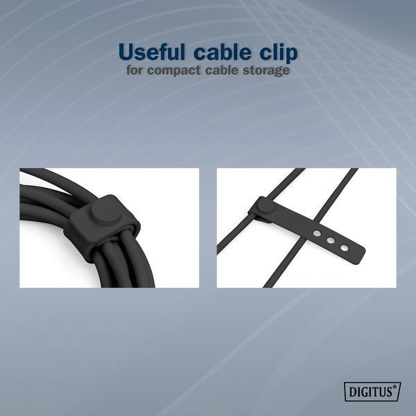 Digitus Кабель USB-C зарядки/синхронізації, 1м, USB 4.0 Gen3, 40G, 240W, 8K, силіконовий, чорний RC_AK-300344-010-S фото