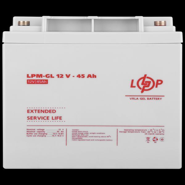 Акумулятор гелевий LPM-GL 12V - 45 Ah LP_20269 фото