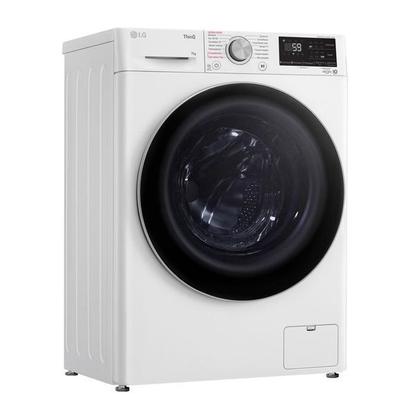 Пральна машина LG фронтальна, 7кг, 1200, A+++, 48см, дисплей, пара, інвертор, білий RC_F2V5HS1WW фото