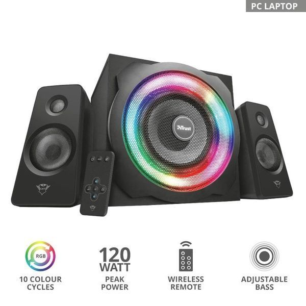 Акустична система Trust GXT 629 Tytan 2.1, 60Вт, AUX, RGB, чорний RC_22944_TRUST фото