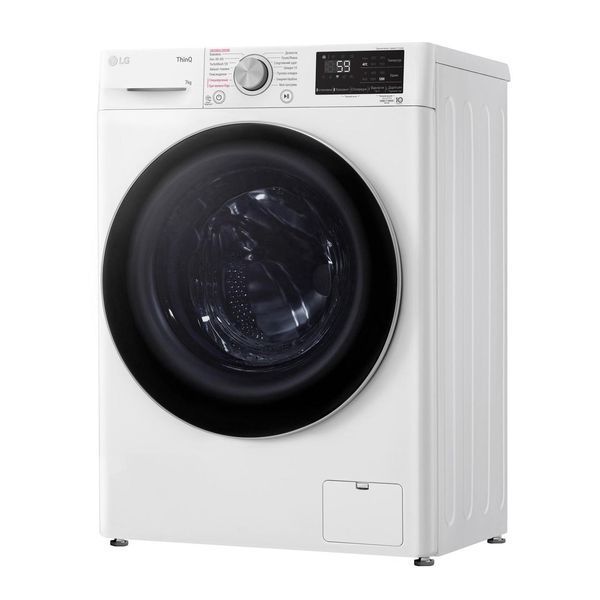 Пральна машина LG фронтальна, 7кг, 1200, A+++, 48см, дисплей, пара, інвертор, білий RC_F2V5HS1WW фото