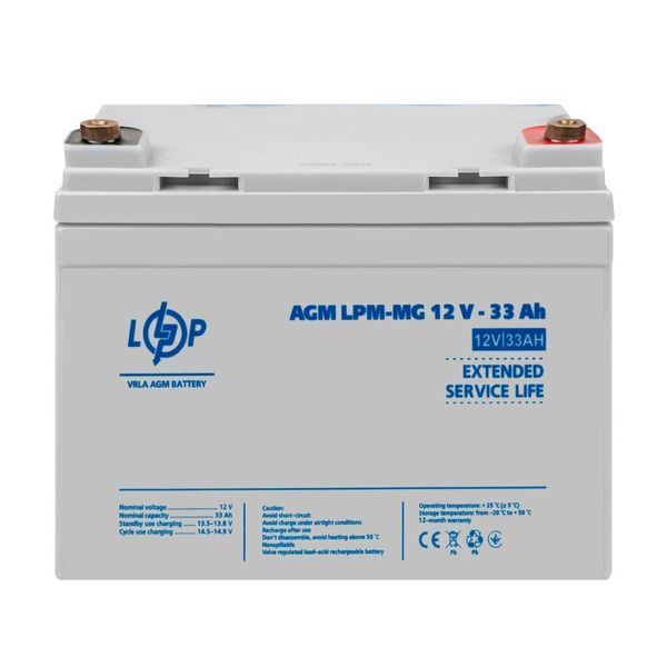 Аккумулятор мультигелевый LPM-MG 12V - 33 Ah + справа LP_30031 фото