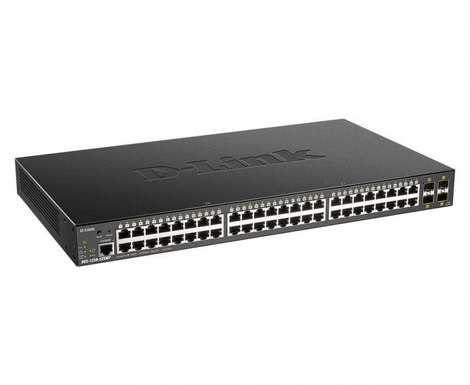 Комутатор D-Link DGS-1250-52XMP 48xGE PoE, 4xSFP+, 370W, Smart RC_DGS-1250-52XMP фото