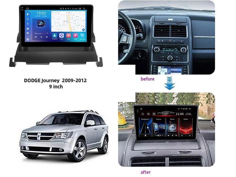 Штатна автомагнітола FORS.auto FS 2 PRO для Dodge Journey (2+32Gb, 9") 2009-2012 FA_FS-2426 фото