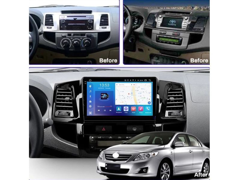Штатна автомагнітола FORS.auto FS 2 PRO для Toyota Fortuner/Vigo/Hilux (2+32Gb, 9", Manual AC, black) 2007-2014 FA_FS-2374 фото