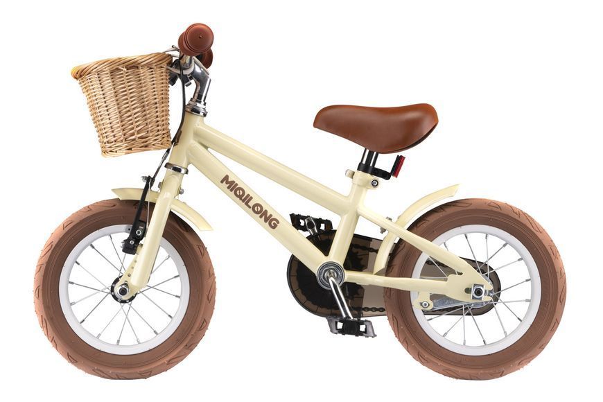 Дитячий велосипед Miqilong RM 12" бежевий RC_ATW-RM12-BEIGE фото