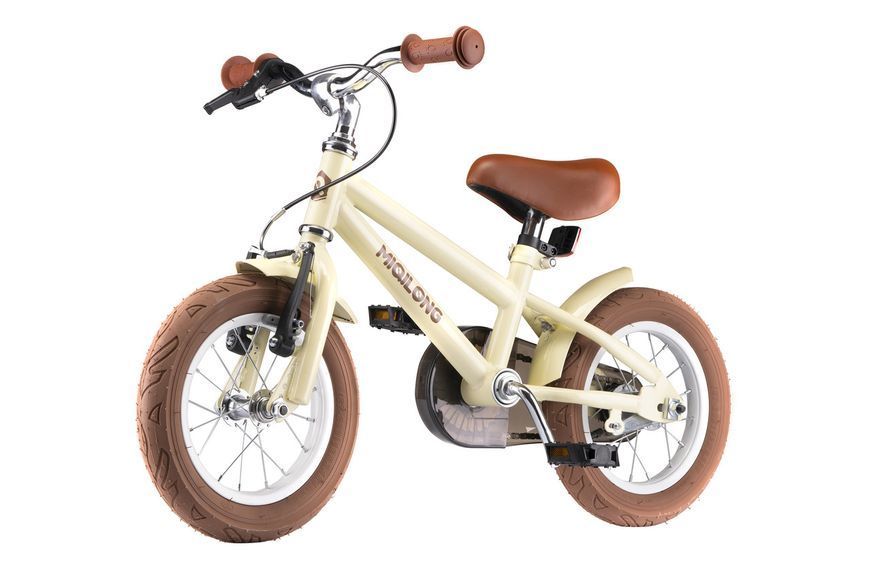 Дитячий велосипед Miqilong RM 12" бежевий RC_ATW-RM12-BEIGE фото