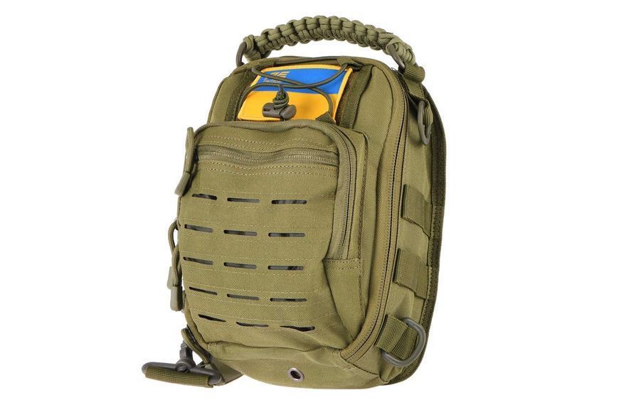 Сумка Слинг 2Е Tactical Laser Cut 2.5л зеленая RC_2E-MILSLIBAG-Y09L-OG фото