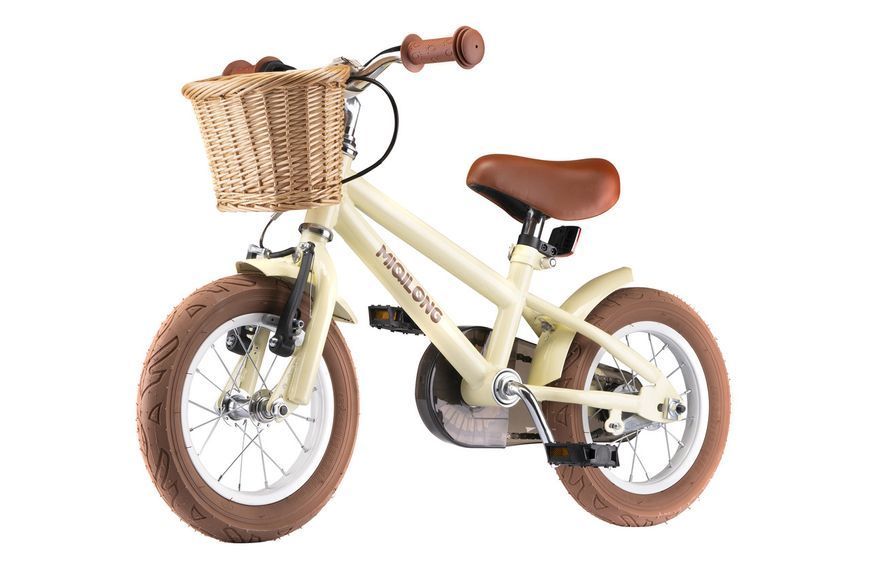 Дитячий велосипед Miqilong RM 12" бежевий RC_ATW-RM12-BEIGE фото