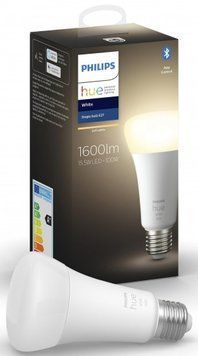 Лампа розумна Philips Hue E27, 15.5W (100Вт), 2700K, White, ZigBee, Bluetooth, димування RC_929002334903 фото