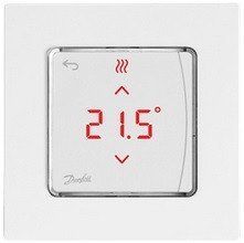 Терморегулятор Danfoss Icon Display, +5...35&deg; C, электронный, проводной, накладной, 230V, белый RC_088U1015 фото