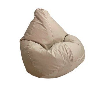 Кресло-мешок Voltronic груша, размер (3XL) 140х100 Велюр антикоготь+гидрофобный Премиум Florida Biege U_26043 фото