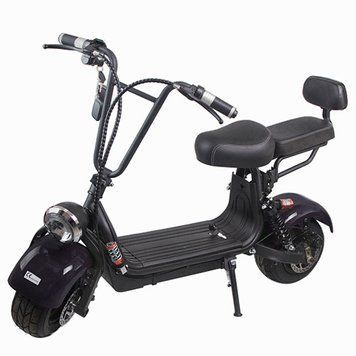 Електроскутер Citycoco Light 1000W, 48V8.8Ah, Black OL_60121 фото
