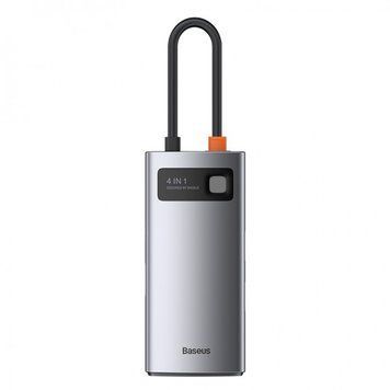 USB Hub Baseus Metal Gleam Series 4-in-1 Multifunctional Type-C Cерый (CAHUB-CY0G) LP_16984 фото