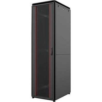 Шафа 19", 36U, GTV, скляні двері, 600x1000 мм, максимально 2000 кг, чорний MIRSAN RC_MR.GTV36U61DE.01 фото