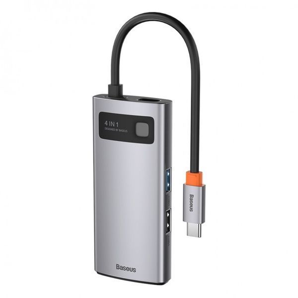USB Hub Baseus Metal Gleam Series 4-in-1 Multifunctional Type-C Cерый (CAHUB-CY0G) LP_16984 фото