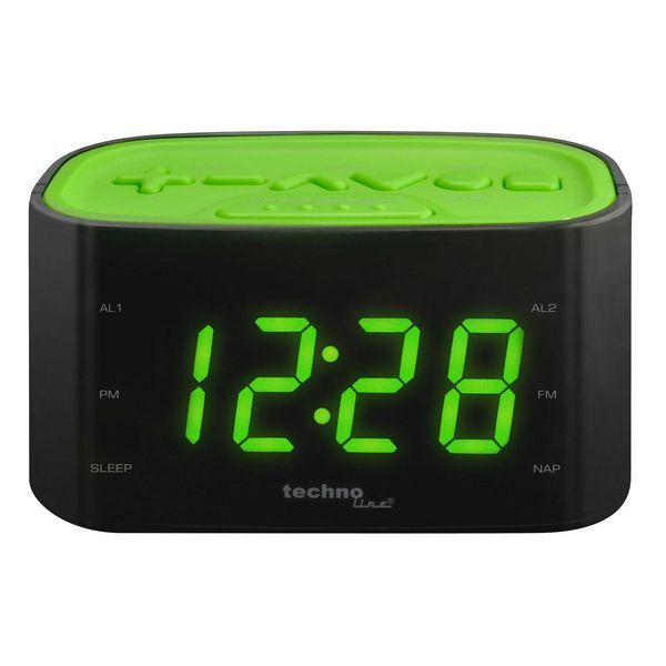 Годинник настільний з радіо Technoline WT465 Black/Green (WT465 grun) DS_DAS301825 фото