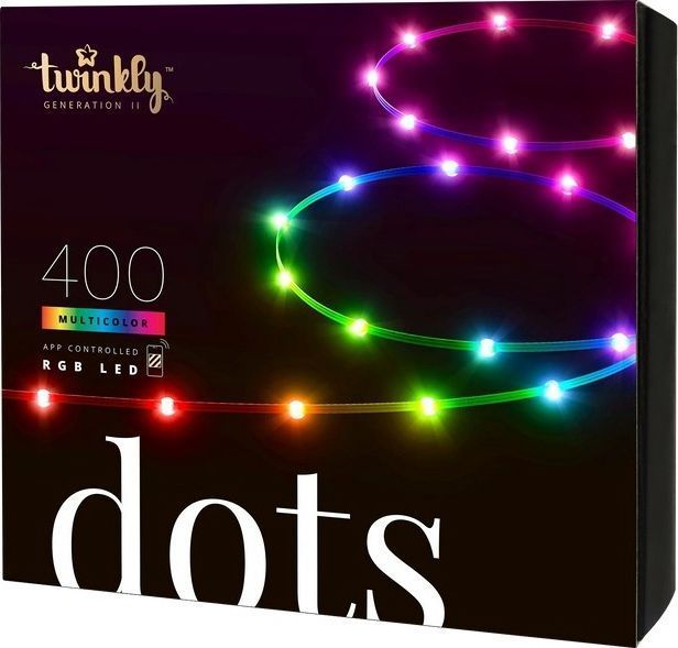 Гірлянда Smart LED Twinkly Dots Lights RGB 400 IP44 20м чорний кабель Twinkly RC_TWD400STP-BEU фото
