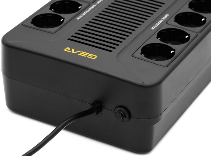 Пристрій безперебійного живлення GEAR, UPS 850VA, 510W, AVR, 8Schuko, plastic case USB+RJ45 (GU-850PLUS6) IP_GU-850PLUS6 фото