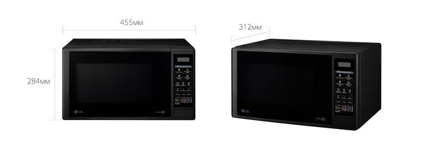 Мікрохвильова піч LG, 20л, електрон. керування, 700Вт, дисплей, чорний RC_MS2042DB фото