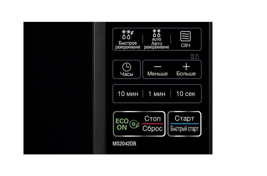 Мікрохвильова піч LG, 20л, електрон. керування, 700Вт, дисплей, чорний RC_MS2042DB фото
