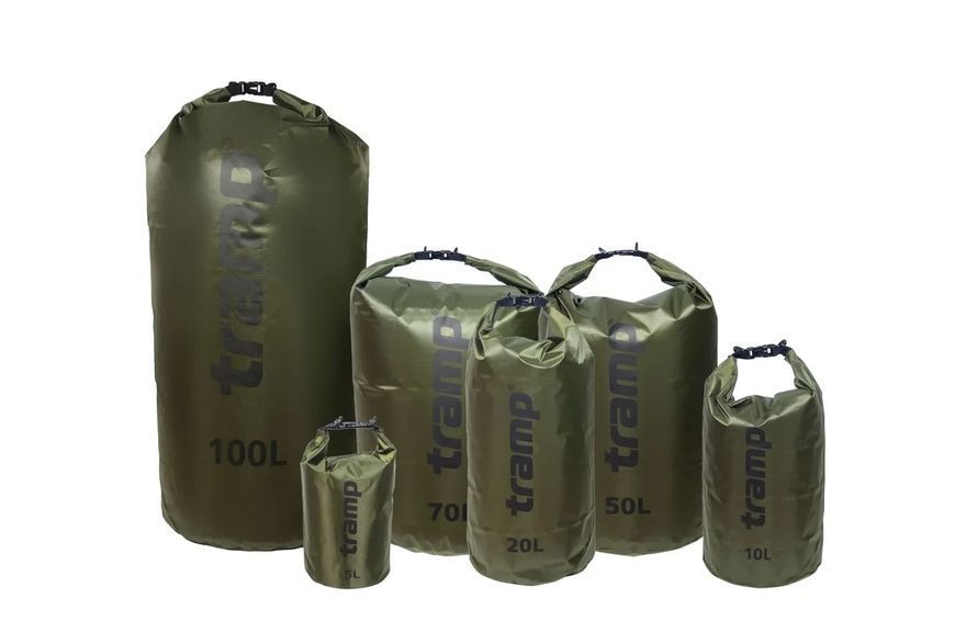 Гермомішок TRAMP PVC Diamond Ripstop 100л UTRA-210, Оливковий TM_UTRA-210-olive фото