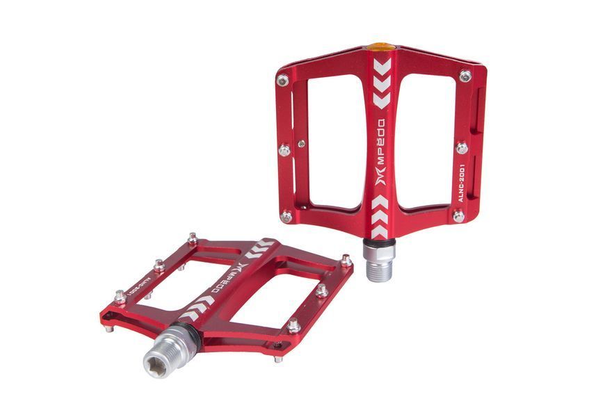 Педалі Mpeda ALNC-2001 BMX алюм. платформа на 3 пром. підшипні. червоний VT_PED-164 фото