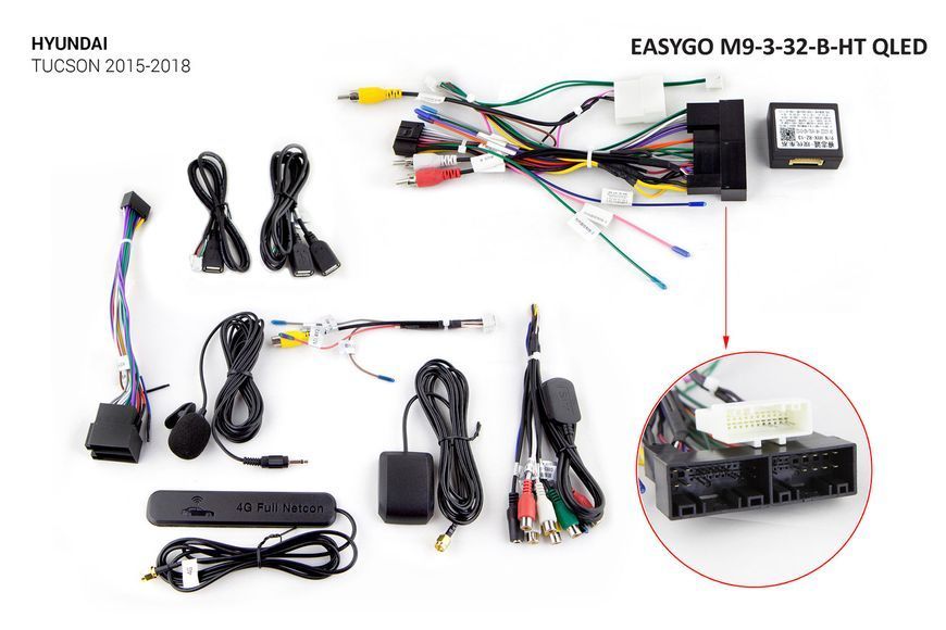 Штатна автомагнітола EasyGo M9-3-32-B-HT QLED Hyundai Tucson MA_M9-3-32-B-HT QLED фото