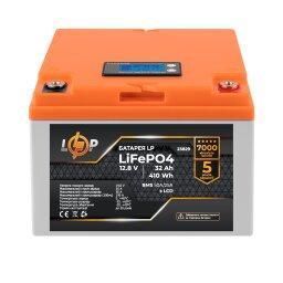 Акумулятор LP LiFePO4 12,8V - 32 Ah (410Wh) (BMS 50А/25A) пластик LCD LP_23829 фото