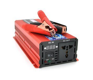 Інвертор напруги DA-2200M (DC:1100W) 12/220V з апроксимованою синусоїдою 1 універсальна розетка клемні U_28542 фото