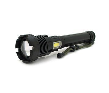 Ліхтар ручний Voltronic XHP90, 1LED XHP90, 45W, бічний світлодіод, 7 режими, ZOOM, 2х18650/6200mah, Black, IP40, кабель U_28601 фото