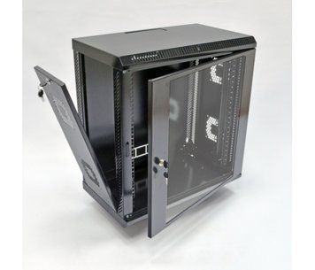Шафа Voltronic 12U, 600х350х640 мм (Ш * Г * В), акрилове скло, чорна U_04843 фото
