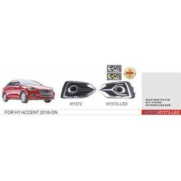 Фары доп.модель Hyundai Accent/2018-/HY-372W/HB4(9006)-12V51W/эл.проводка (HY-372W) OL_50587 фото