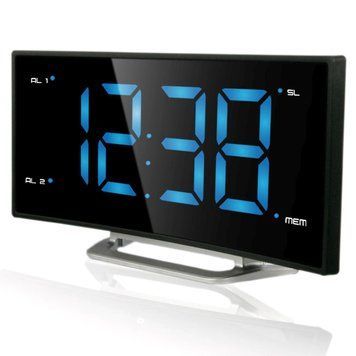 Часы настольные с радио Technoline WT460 Blue LED Black/Silver (WT460 blaue LED) DS_DAS301824 фото