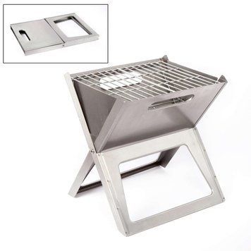 Гриль вугільний Bo-Camp Notebook/Fire Basket Compact Silver (8108347) DS_DAS301445 фото