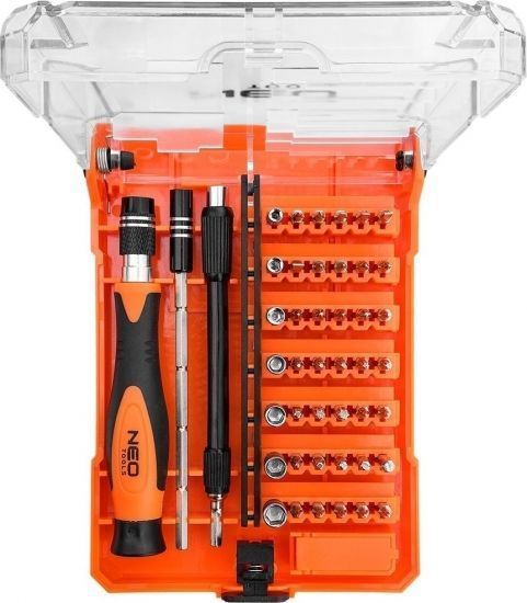 Біти Neo Tools, 1/4", бітотримач, прецизійні, CrV, набір 45шт RC_06-111-1 фото